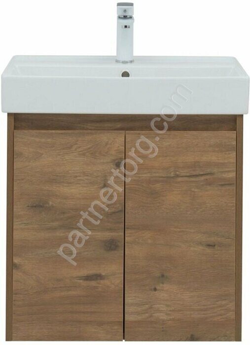 Nova Lite 60 тумба дуб рустикальный для ванной комнаты 2 двери Aquanet