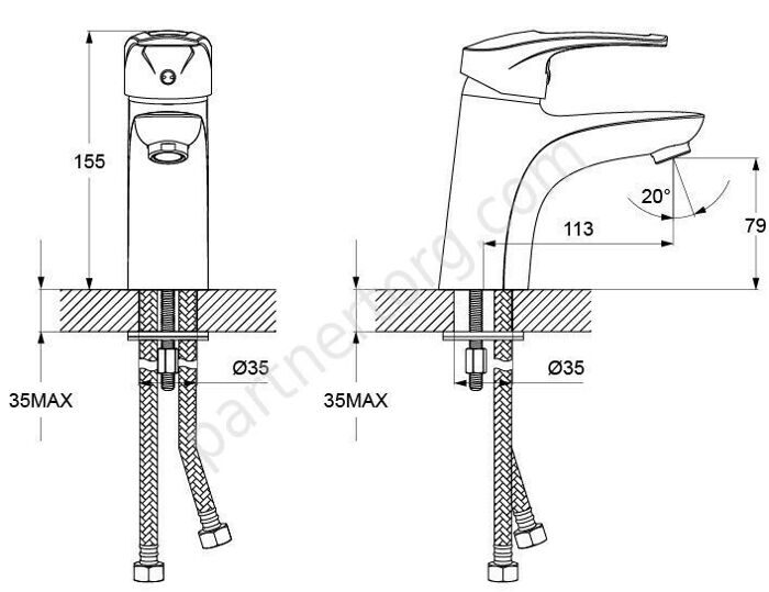 Carlow Plus Iddis смеситель для раковины CRPSB00i01