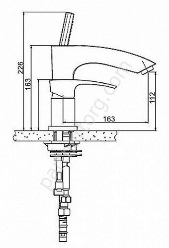 Jacob Gappo G1107 смеситель врезной на борт ванны, хром