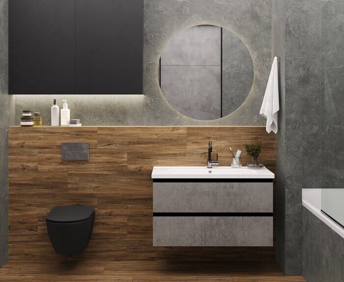 Pluto Grigio серый матовый керамогранит 60x60см Laparet