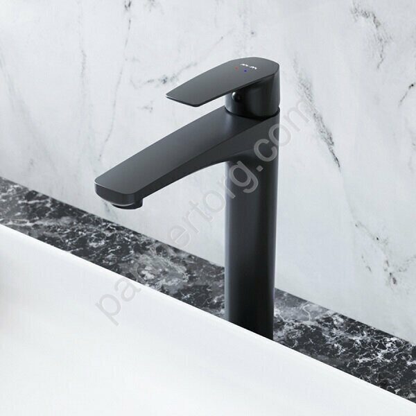 Gem Am.Pm черный матовый смеситель для умывальника высокий F90A92022