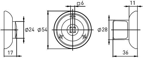 Archie OL  завертка сантехническая на круглой накладке