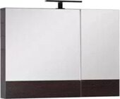Нота/Тоника 90 зеркальный шкаф венге (камерино) для ванной комнаты Aquanet