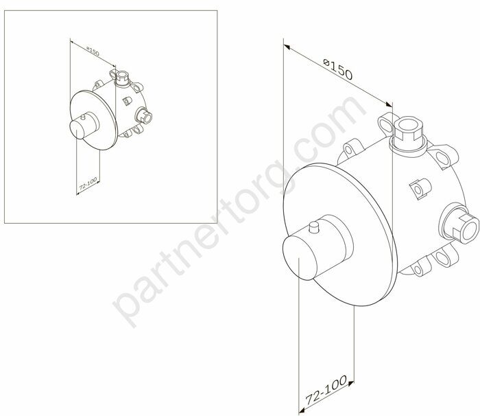 F8075500 Like, термостат, монтируемый в стену, шт