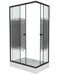 Niagara Eco NG-018-14Q Black, душевое ограждение, дверь раздвижная, 100х80х195 см, тонированное стекло 4 мм, профиль черный