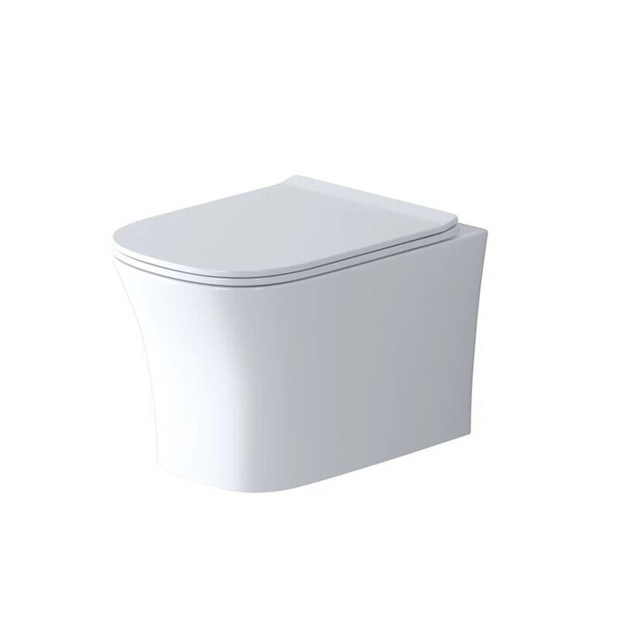 Grossman GR-4474S подвесной безободковый унитаз белый с сидением