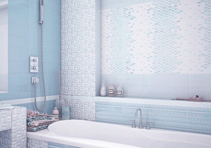 Blik Azul AltaCera декор керамический голубой глянцевый 24,9х50см