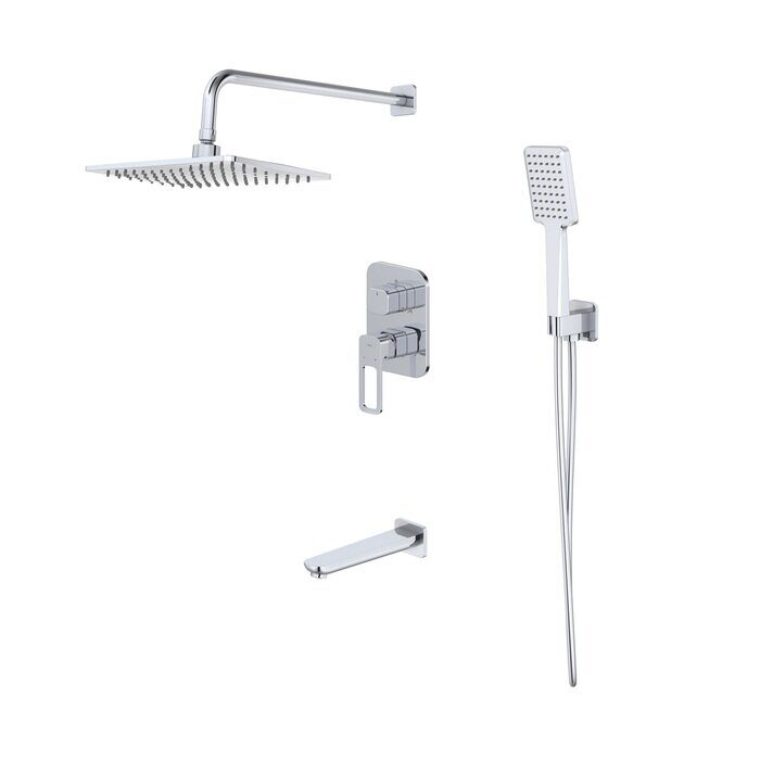 Slide Iddis встраиваемая душевая система с тропическим душем хром SLISB03i68