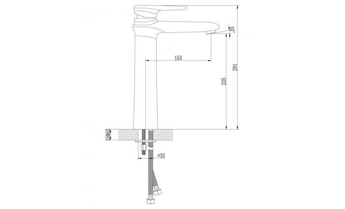 Status LM4409C смеситель для раковины монолитный, хром Lemark