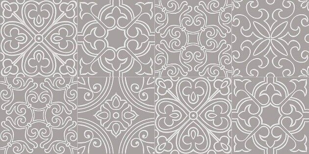 Incisio декор серый матовый пэчворк 31х63см Azori