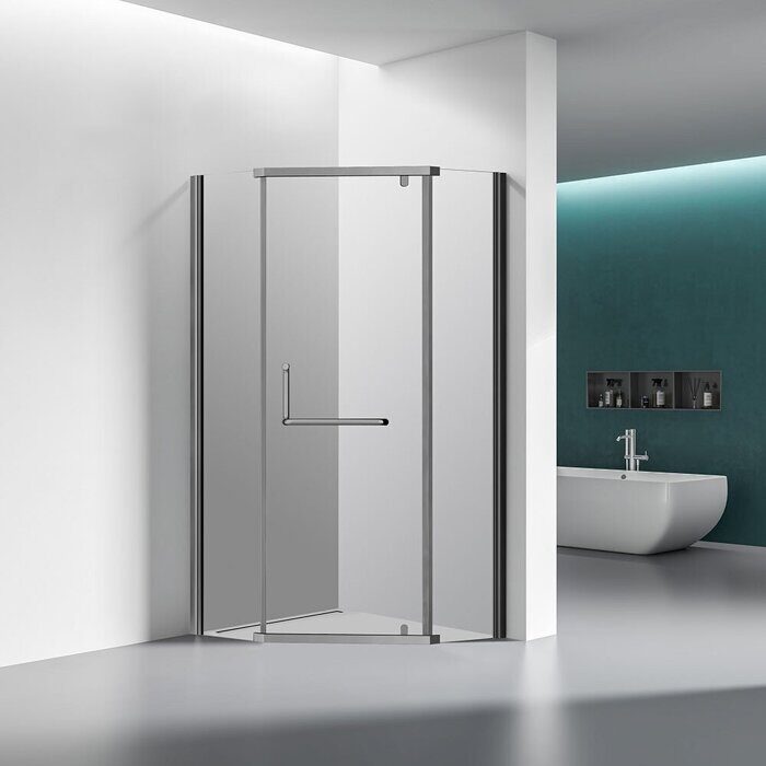 Veconi RV36GR-90-01-C5 душевой угол 90х90x195 см, профиль брашированный графит