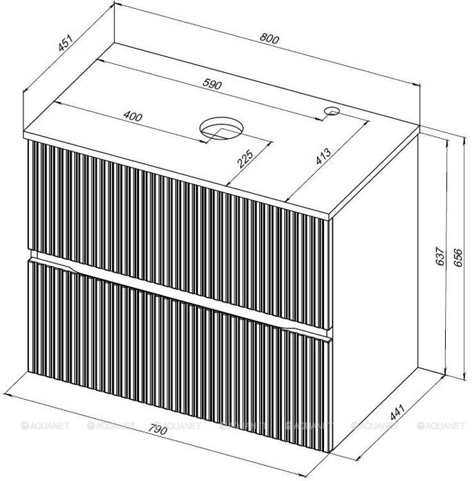 Джейн 80 тумба белая матовая для ванной комнаты Aquanet