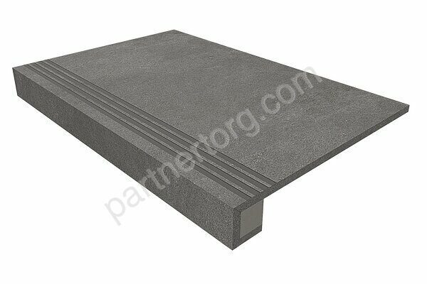 Комплект Luna Anthracite LN03 серый неполированный: ступень 33х120см и Подступенок 15х120см Estima