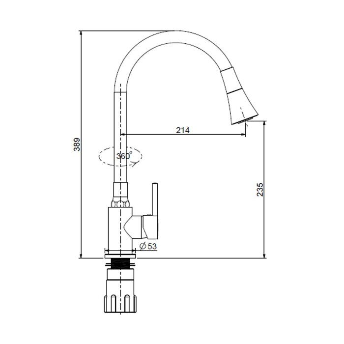 S201.4306.06 Splenka Смеситель для кухни, черный
