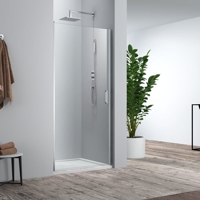ОДА-080 душевая дверь в нишу 80 см распашная