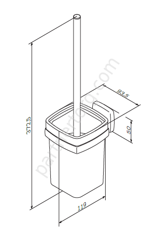 Gem AM.PM стойка с туалетной щеткой Распродажа