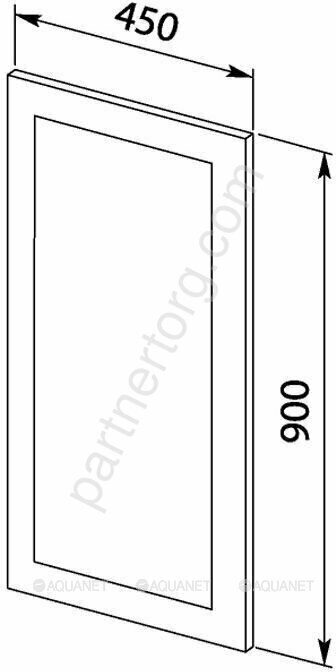 Нота лайт 45х90 см зеркало для ванной комнаты Aquanet