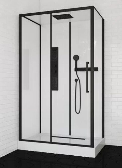 ODA-8805 Р душевая кабина прямоугольная 120х80, матовое стекло, низкий поддон