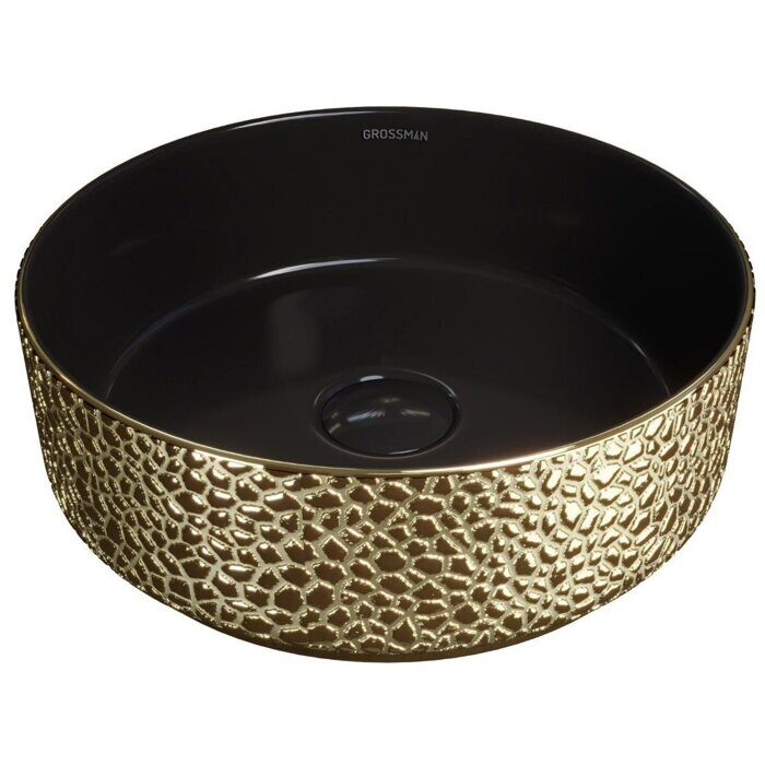 Grossman GR-5010GBL накладная раковина золото-черная