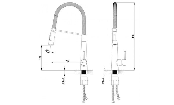 Soul LM6002C смеситель для кухни с вытяжным изливом, хром Lemark