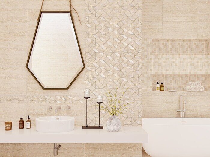 Ascoli Beige Mosaic мозаика бежевая сатинированная 30х30см Azori