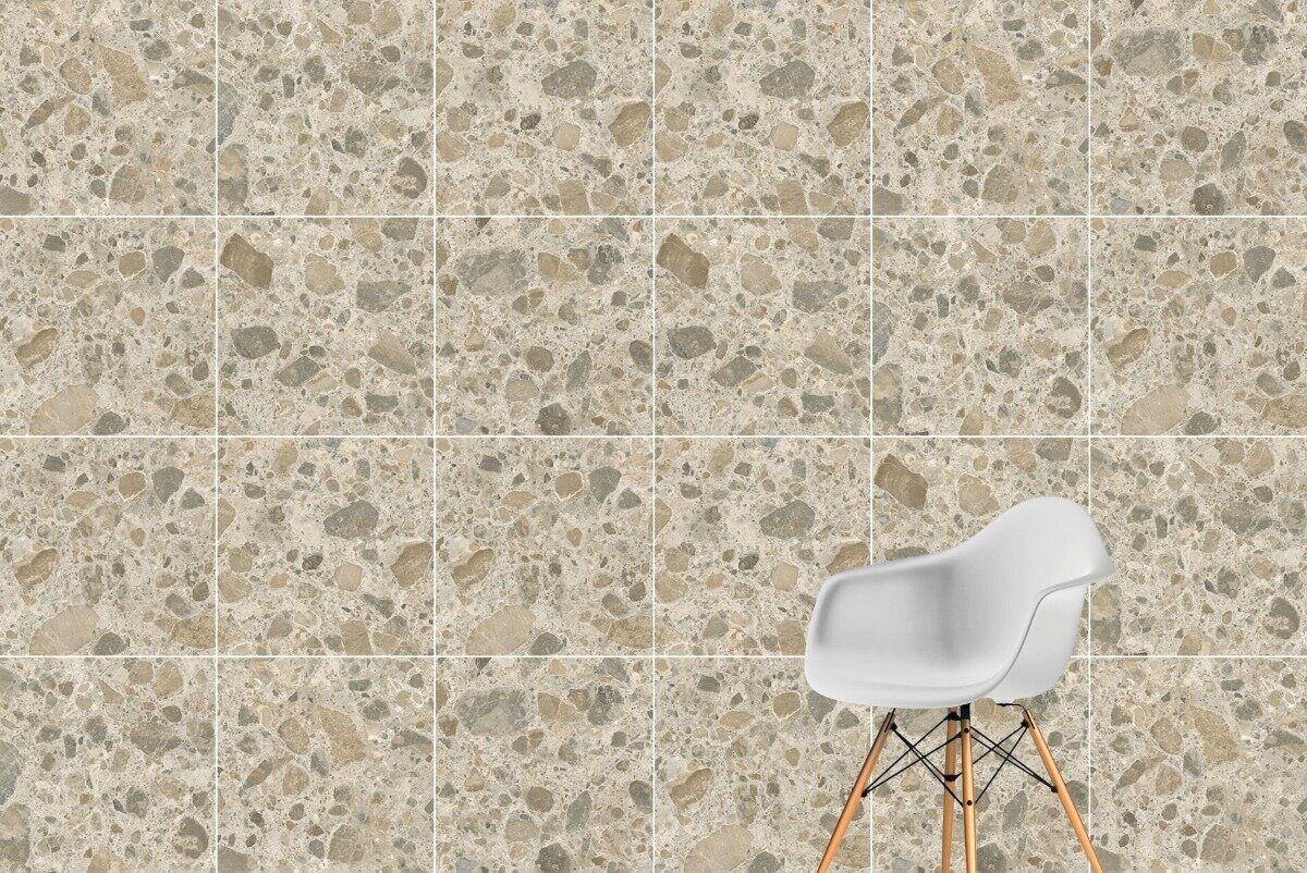 CityStone чеппо мультиколор R10A керамогранит матовый тераццо 60х60см Vitra