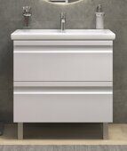 Holly 700-0-2 тумба напольная белая для ванной комнаты с умывальником Como 70