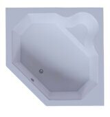 Лира ванна акриловая угловая Aquatek 150х150см с каркасом и сливом переливом