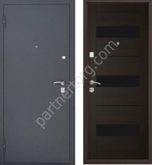 Алмаз 11 Эко входная стальная дверь Кипарис темный