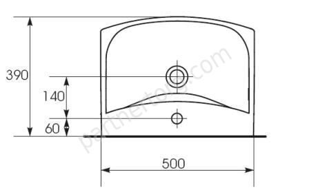 Carina 50 раковина белая Cersanit