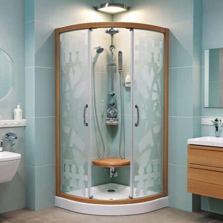 изображение угловой душевой кабины