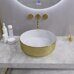 Grossman GR-5010GWL накладная раковина золото-белая