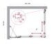 BelBagno LUCE-AH-21-100/80-C-Cr душевой уголок 100х80х195 см, дверь раздвижная, стекло прозрачное, профиль хром