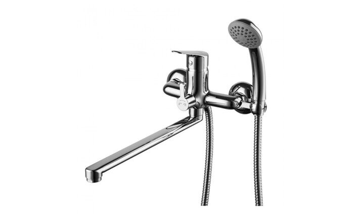 Partner LM6551C смеситель для ванны и душа с плоским изливом, хром Lemark