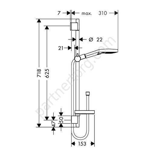 Raindance Select 120 Unica Set 65см душевая система Hansgrohe