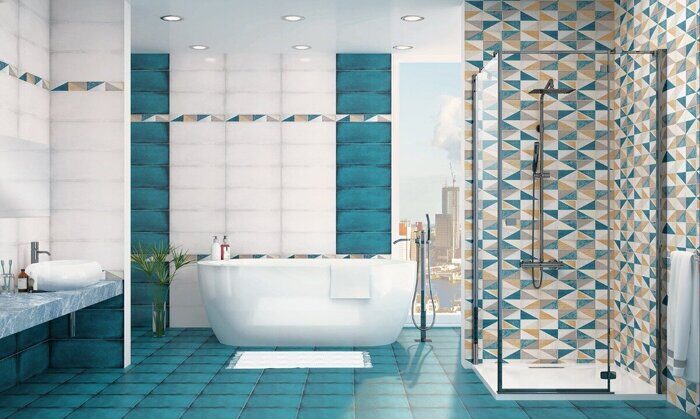 Eclipse Indigo плитка для пола бирюзовая матовая 42х42см Azori