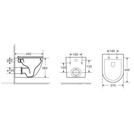 B46OK-SET комплект подвесной унитаз Calypso CS46OK и инсталляции CS501A без кнопки, красная/белая