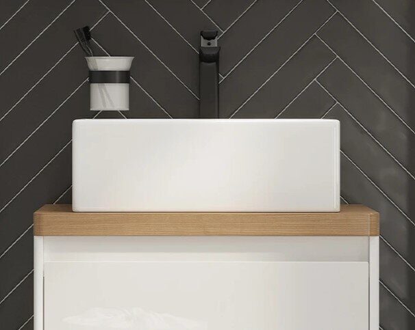 Velvex 7072 раковина накладная на столешницу 46х23х16 см