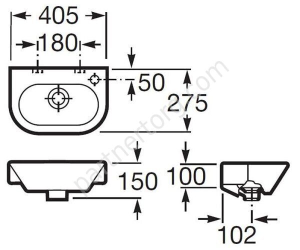 Nexo Roca раковина компакт 40х27 см