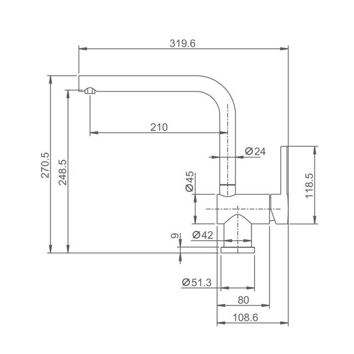 S205.40.06 Splenka Смеситель для кухни, черный