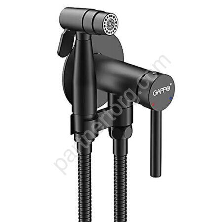 Gappo G7206-6 черный встраиваемый смеситель с гигиеническим душем