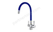 Comfort LM3075C-Blue, смеситель для кухни с подключением к фильтру питьевой воды, хром-синий Lemark