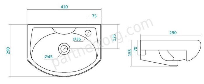 Callao Vigo 400-1-0 тумба для ванной комнаты с умывальником Азов 40 см