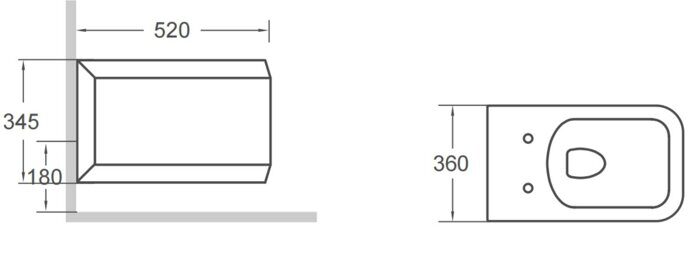 Cubo FNC-09-CUB-UP унитаз подвесной безободковый Торнадо La Fenice