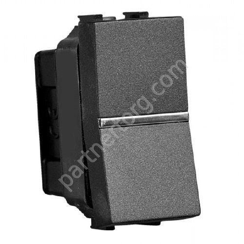 Zenit Abb NIE механизм выключателя 1 клавишного, с/п 1 модуль, цвет антрацит