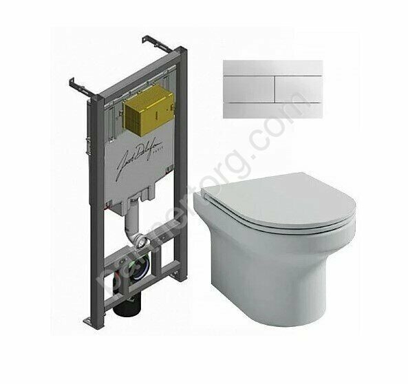 Комплект инсталляция Elite с унитазом подвесным и сидением с микролифтом Jacob Delafon E21742RU-00