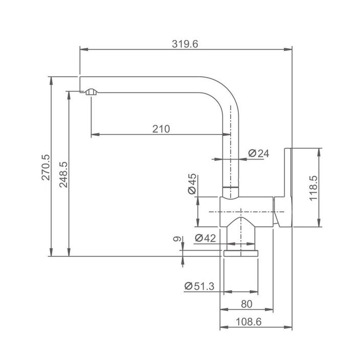 S205.40.09 Splenka Смеситель для кухни, графит