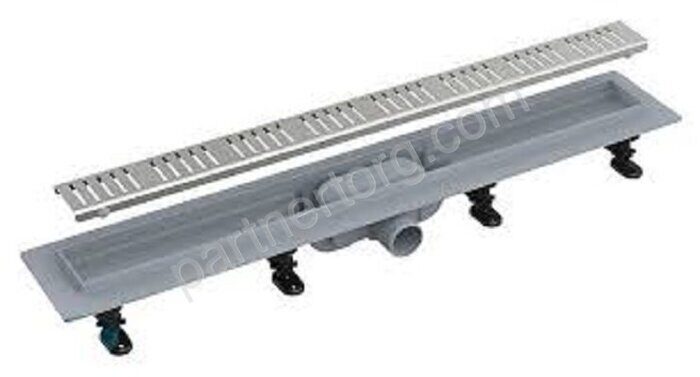 Simple APZ10-750M  водоотводящий желоб с порогами и перфорированной решеткой Alcaplast