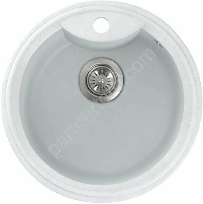 Fostogran Флора, 500х500 кварцевая кухонная мойка, цвет белый арктик