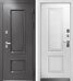 Luxor Termo 2 дверь входная стальная Букле антрацит, Эмалит белый